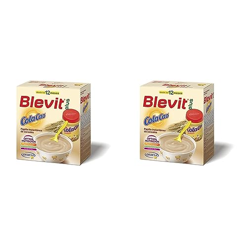 Blevit Plus ColaCao - Papilla de Cereales para Bebé con Calcio, Hierro y 13 vitaminas - Sabor Cola Cao - Desde los 12 meses - 600g (Paquete de 2)